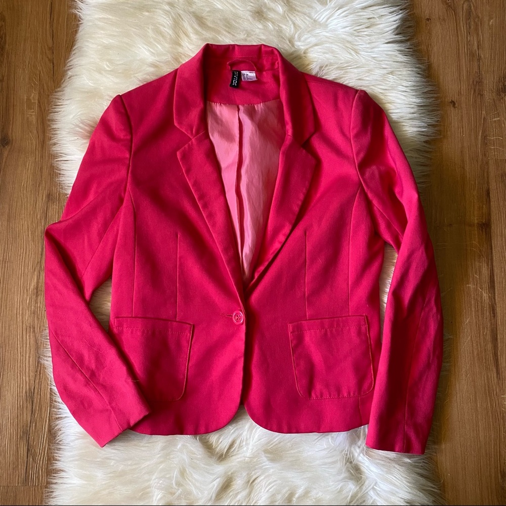 COPY - DIVIDED H&M HOT PINK BLAZER